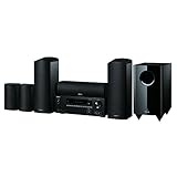 Onkyo HT-S5805(B) 5.1 Sistema de Cine en casa con Receptor AV y Altavoces (Dolby Atmos, Amplificador HiFi de 100 W/Canal, Multiroom, Bluetooth, Radio, Entrada de HDMI/Audio), Negro