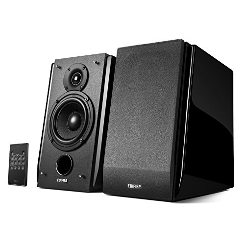 Edifier R1850DB - Altavoz de estantería activo con entrada Bluetooth y óptica - Altavoz de monitor de estudio 2.0 - Amplificador integrado con salida de subwoofer